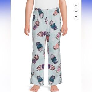 Wonder Nation Girls Fleece Blue and Pink Pajama Bottoms Size XL 14/16